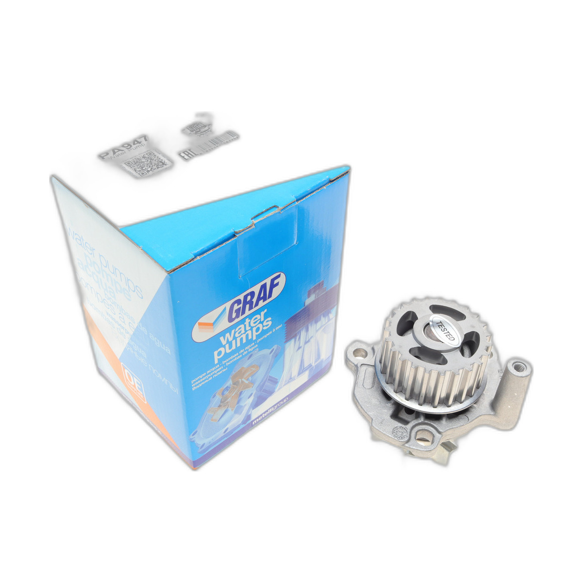 Помпа води Audi A3-A4/VW Caddy/Golf IV/Passat/T5/Skoda Octavia 1.8T/2.0 03- (23z) (R/B) (7 лоп.) GRAF
