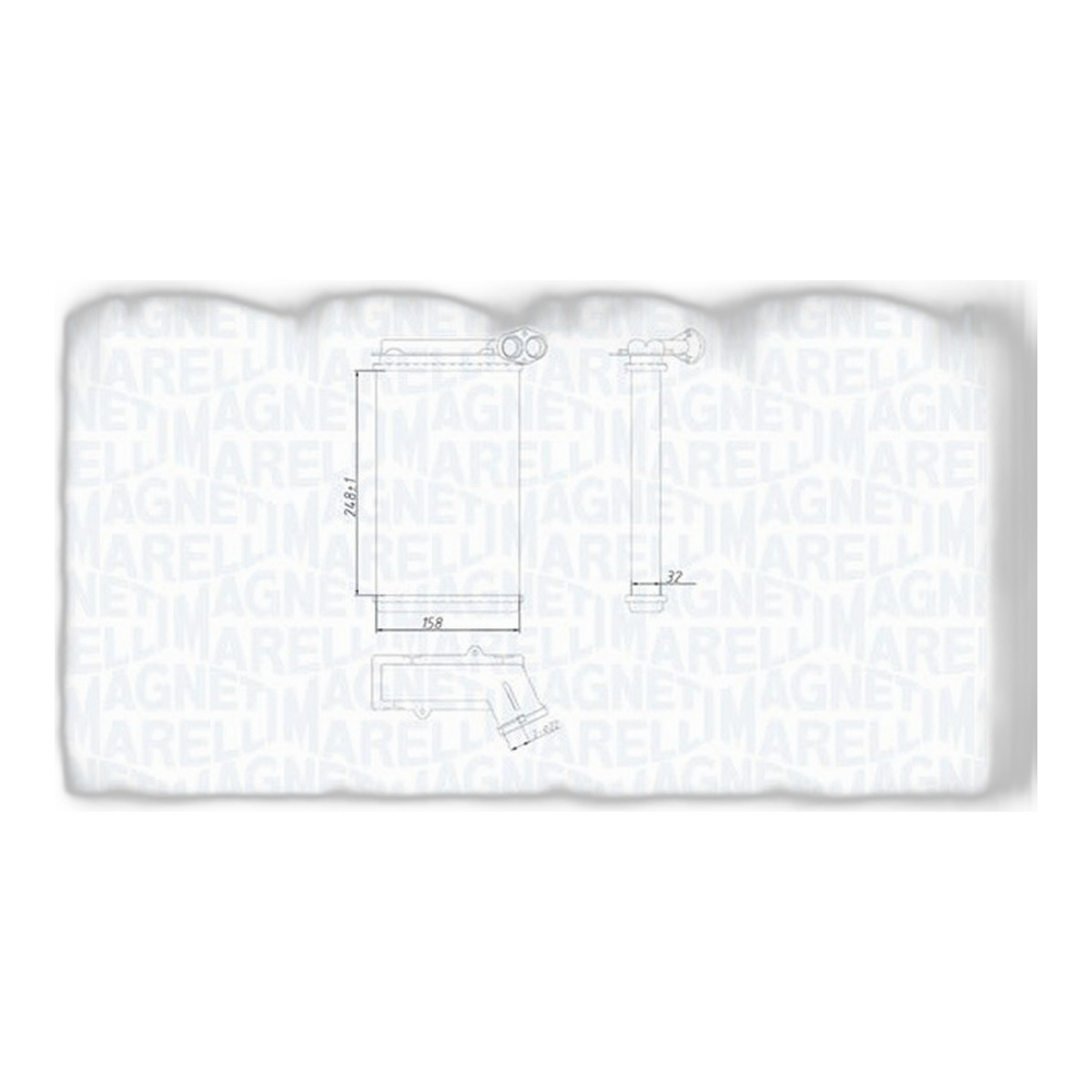 Радіатор пічки FORD GALAXY I, GALAXY MK I, SEAT ALHAMBRA, VW SHARAN 1.8-2.8 03.95-03.10