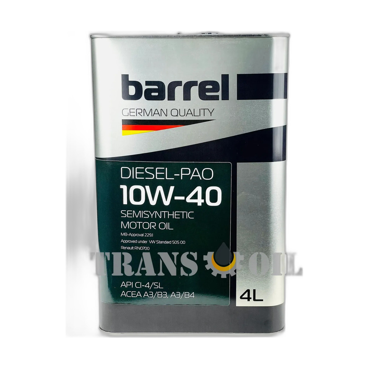 Олива моторна Barrel Diesel-Pao 10W-40 4л.