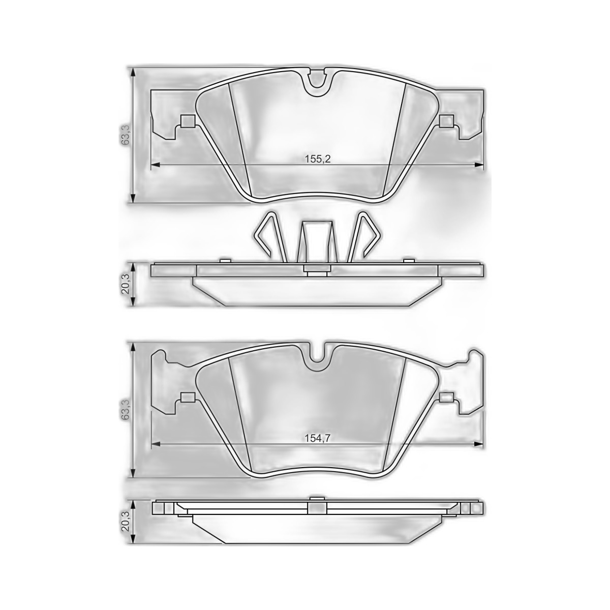 Колодки тормозные (передние) BMW 1 (E81/E87) 04-12/3 (E90-E93) 05-13/X1 (E84) 11-15