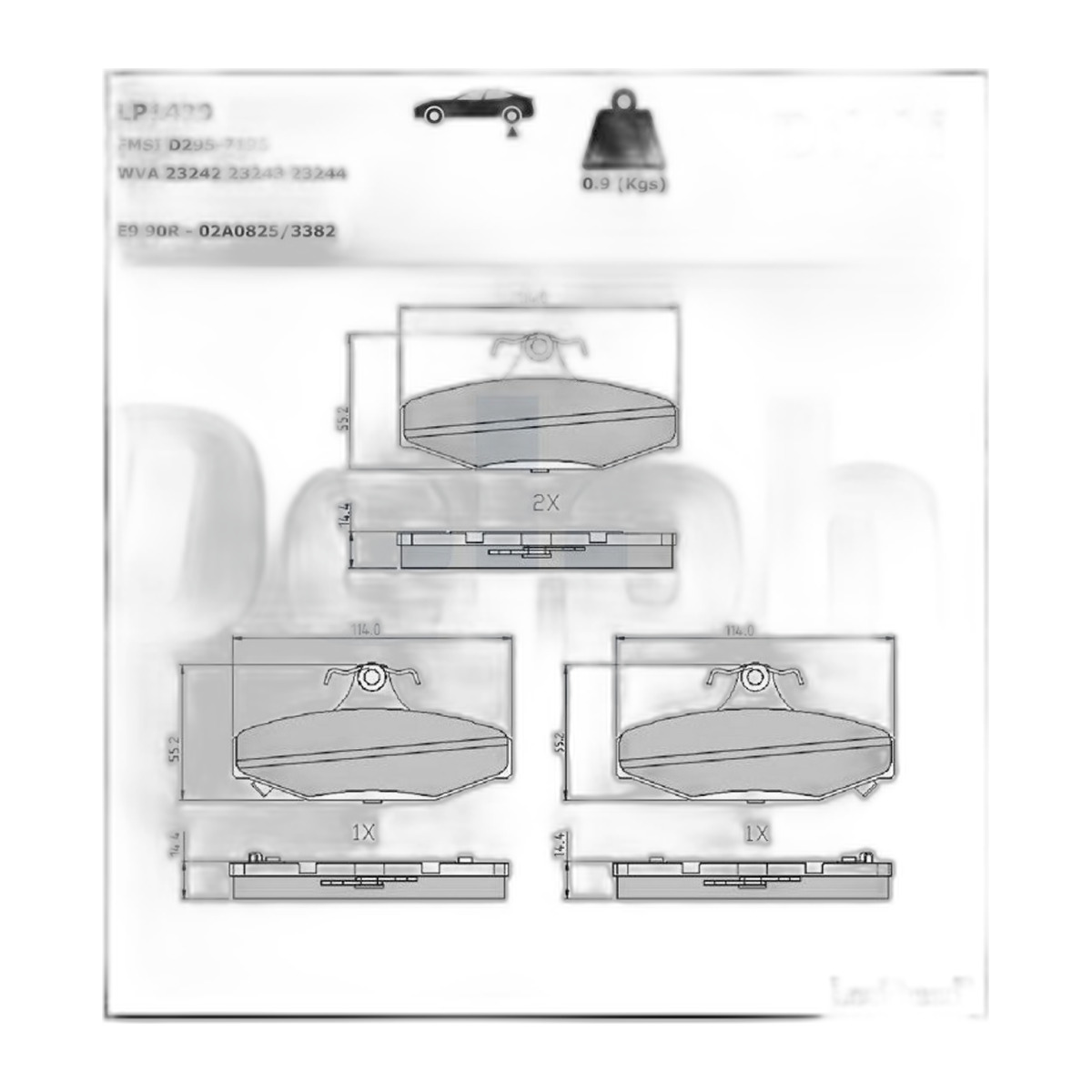 Комплект гальмівних колодок задн , CHEVROLET CAMARO, CORVETTE, DAEWOO KORANDO, MUSSO, PONTIAC FIREBIRD, SSANGYONG KORANDO, MUSSO, REXTON / REXTON II 2.0-5.7 12.81-