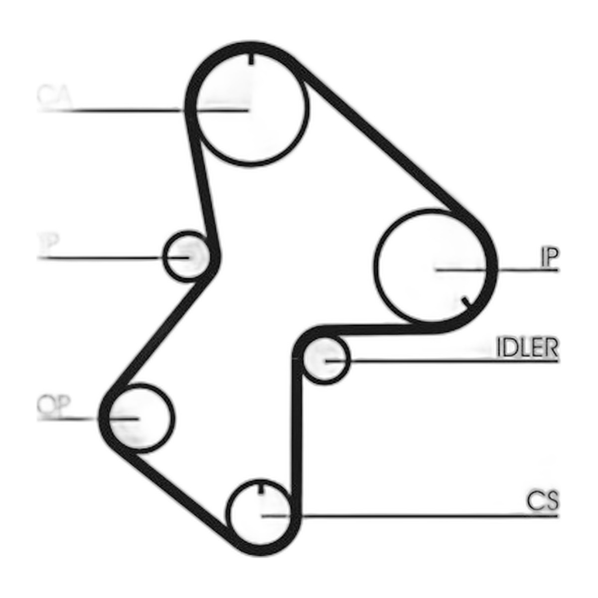 Ремінь ГРМ VOLVO 340-360, RENAULT 11, 9, RAPID, SUPER 5 1.6D 10.82-08.98