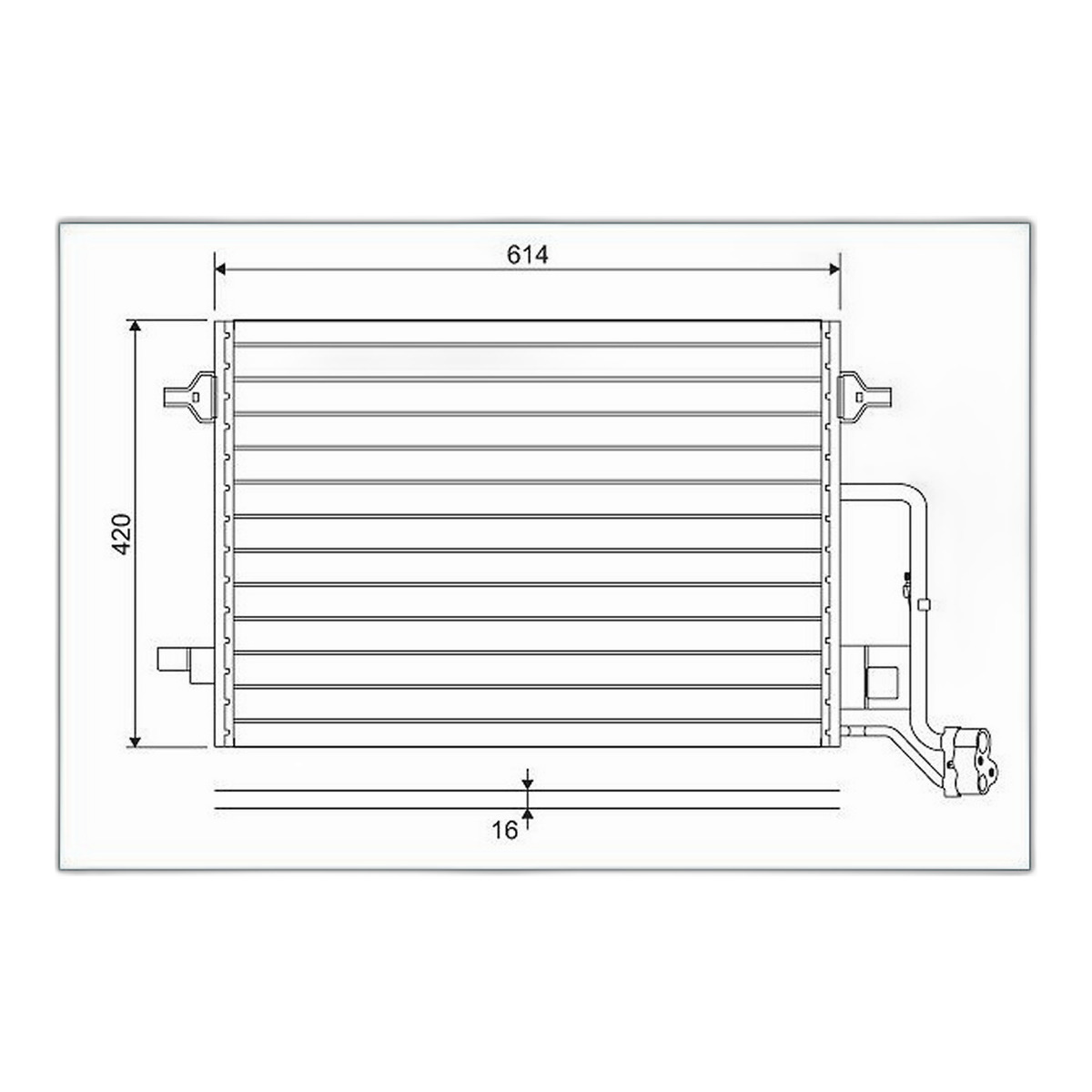 Радіатор кондиціонера SKODA SUPERB I, VW PASSAT B5, PASSAT B5.5 1.6-4.0 02.00-03.08