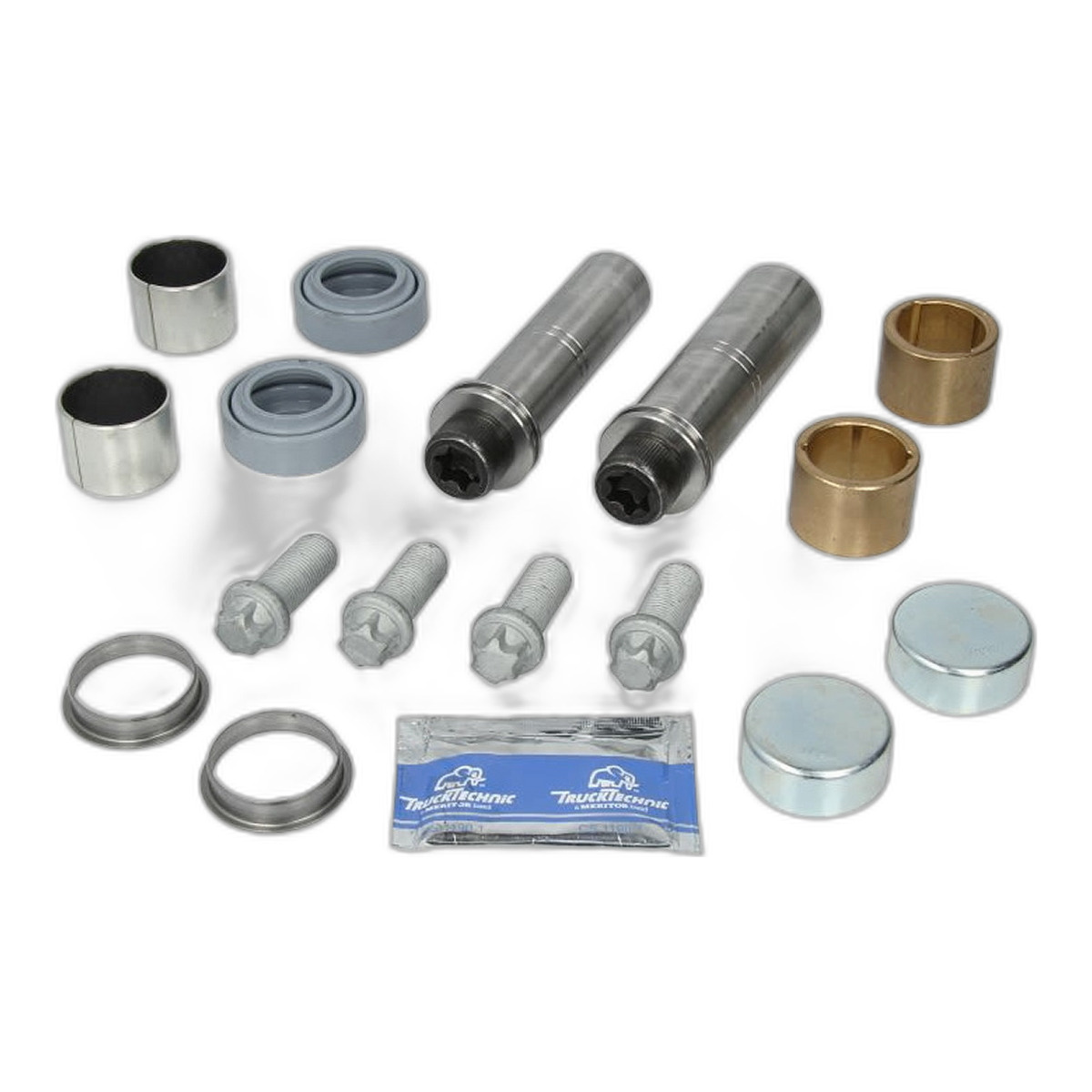Ремкомплект гальмівного супорта ((EN) Guides + seals + bolts) передн лів/прав MERITOR ELSA 225, LRG726, LRG727, LRG734, LRG735