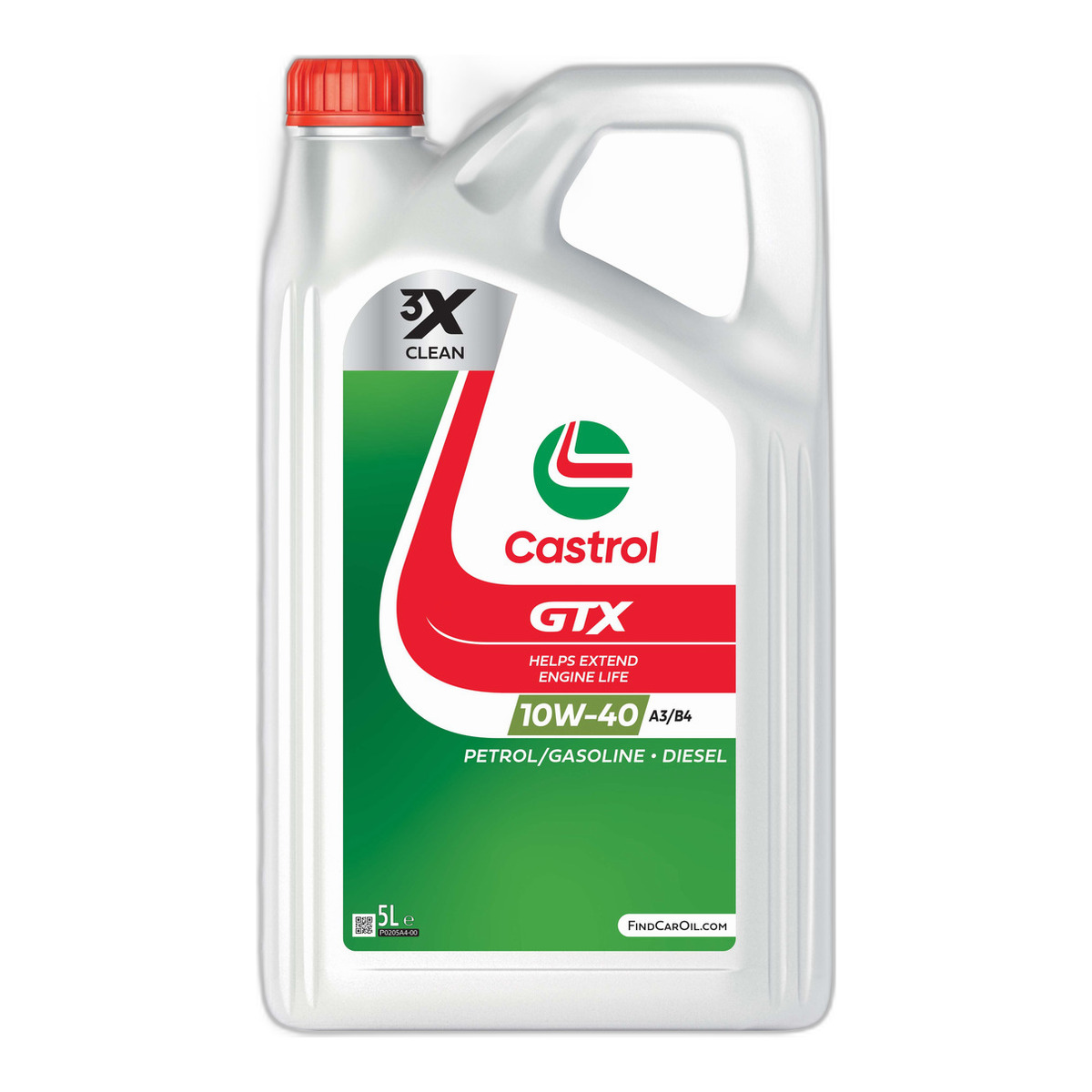 Олива моторна GTX 10W-40 5л GTX 10W40 A3/B4 4Х5L CASTROL (10W40 GTX A3B4 5L) Castrol