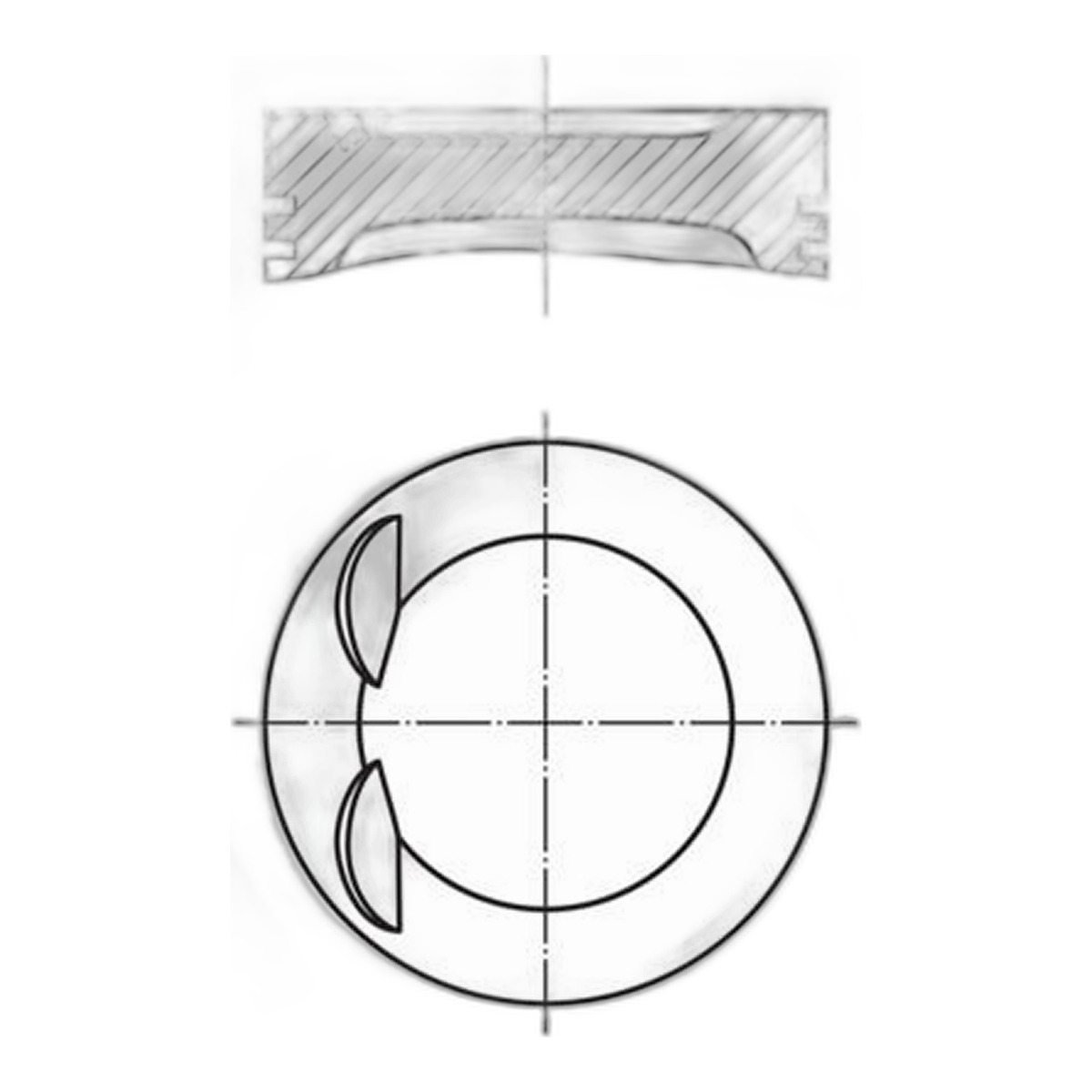 Поршень 76,5 (1,2-1,2-2) SEAT TOLEDO IV, SKODA FABIA II, RAPID, ROOMSTER, VW JETTA IV, POLO V 1.6 09.06-05.22