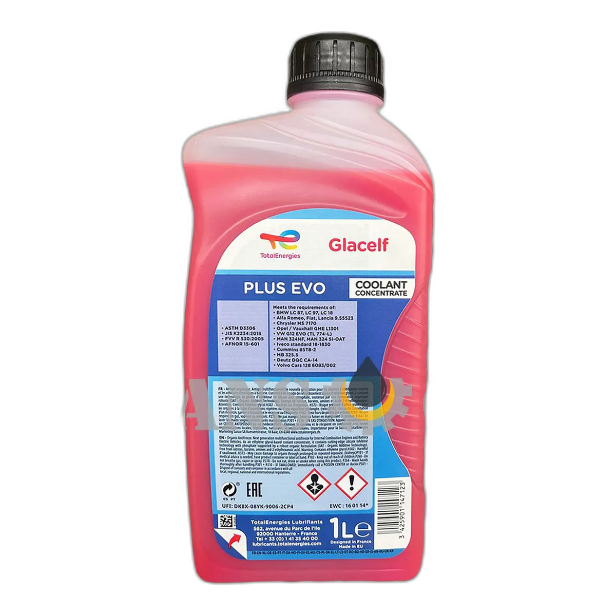 Антифриз концентрат малиновий TOTAL Glacelf Plus Evo 1л
