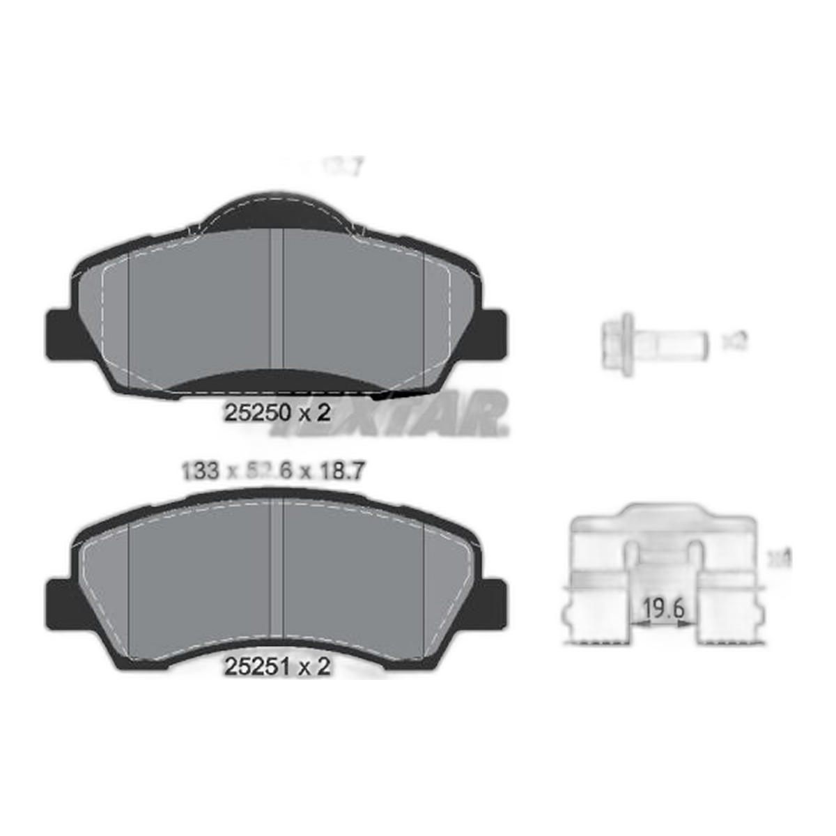 Комплект гальмівних колодок передн , CITROEN C-ELYSEE, C4 CACTUS, PEUGEOT 301, 308, 308 II 1.2-2.0D 11.12-