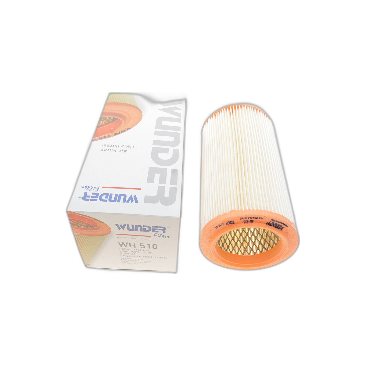 Фільтр повітряний Citroen Berlingo/Peugeot Partner 1.8/1.9D 96- Wunder Filter