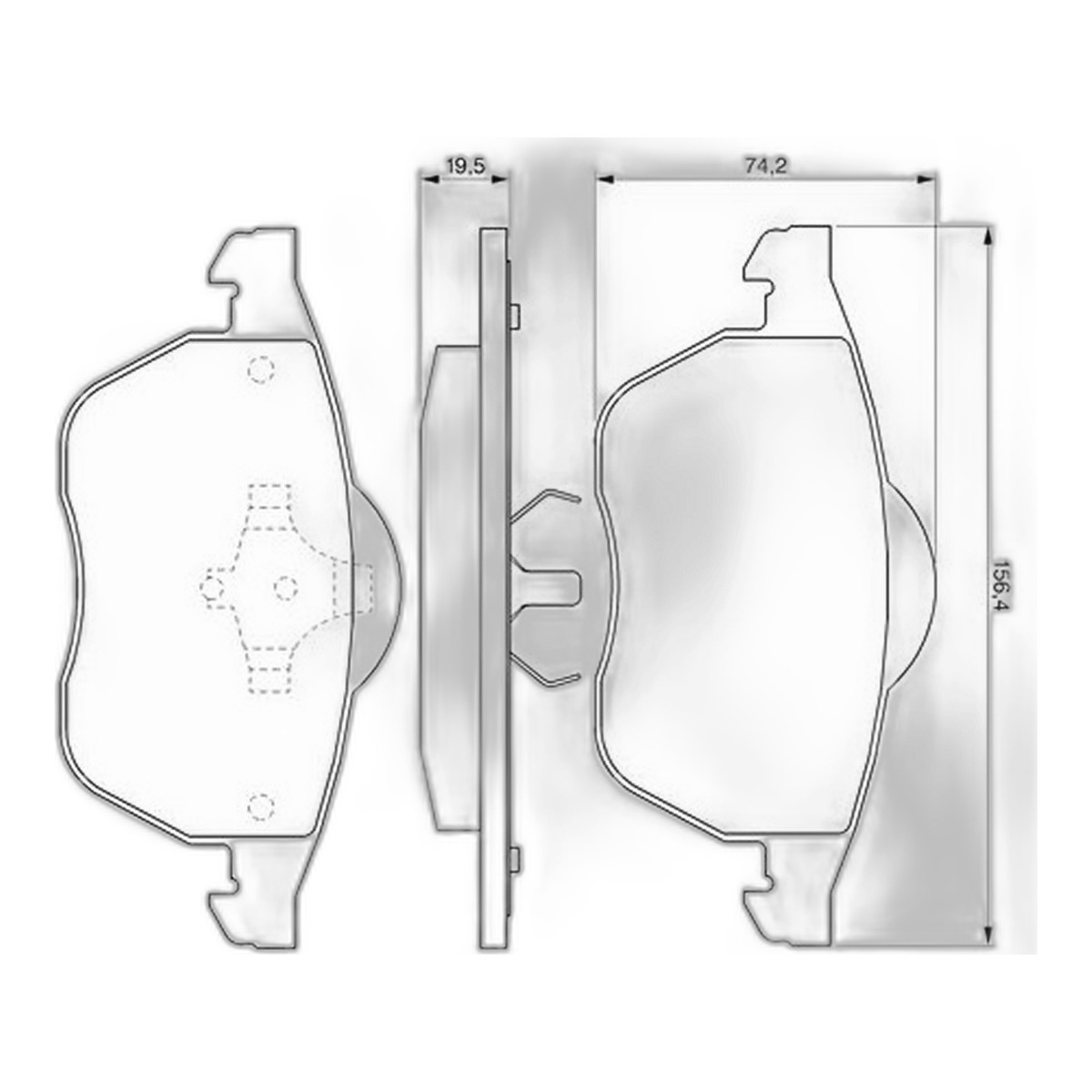 Комплект гальмівних колодок передн , AUDI 100 C3, 100 C4, 80 B4, A4 B5, A6 C4, A6 C5, VW PASSAT B5 1.6-2.8 10.86-01.05