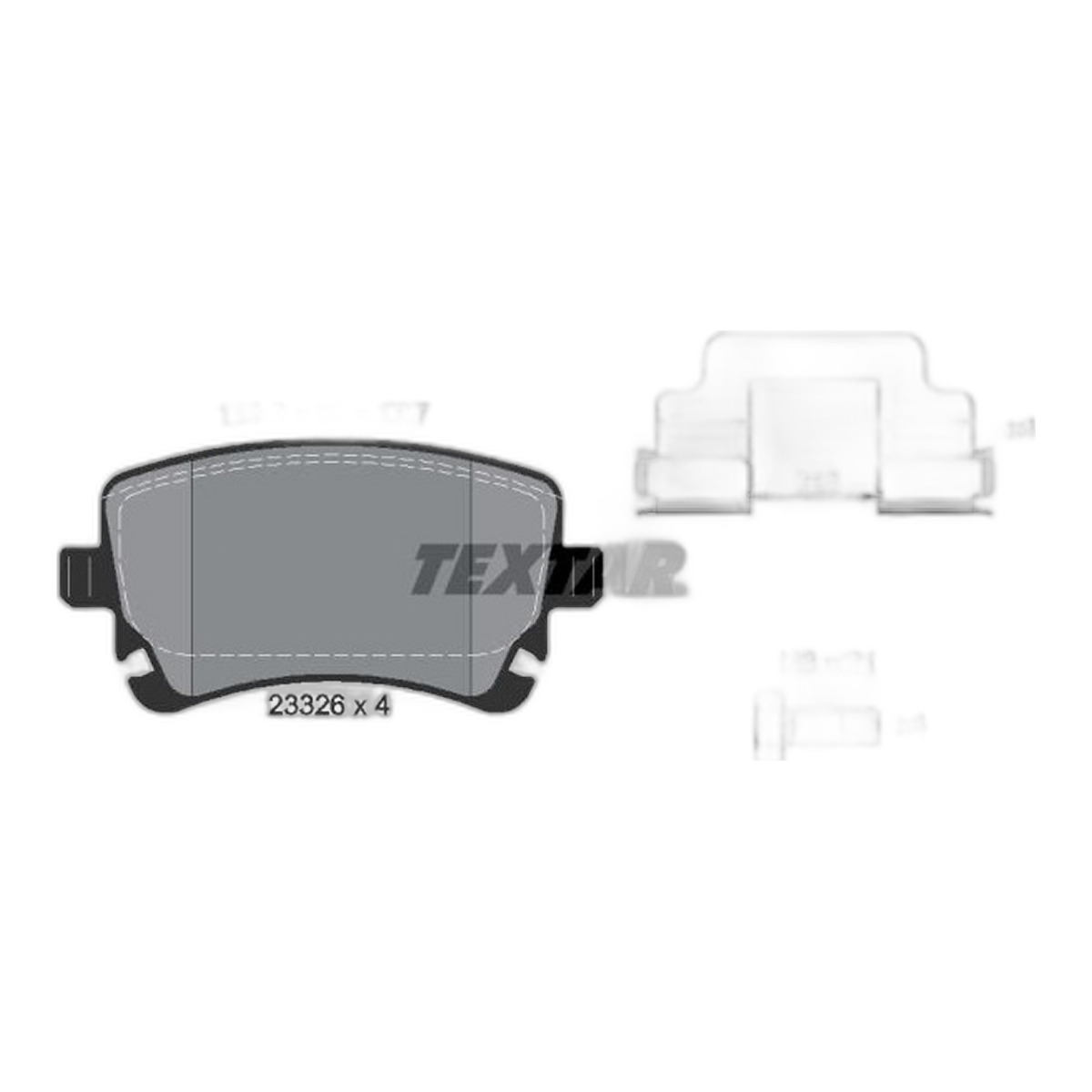 Комплект гальмівних колодок задн , AUDI A4 B6, A4 B7, A6 ALLROAD C6, A6 C5, A6 C6, A8 D3, BENTLEY CONTINENTAL, VW CALIFORNIA T5 CAMPER, MULTIVAN T5, TRANSPORTER T5 1.9D-6.0 07.02-07.18