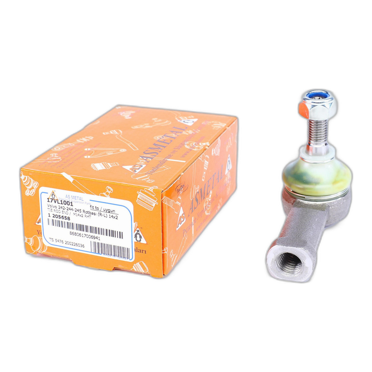 Наконечник тяги рульової Volvo 240/260/740/940 -98 ASMETAL фото 2