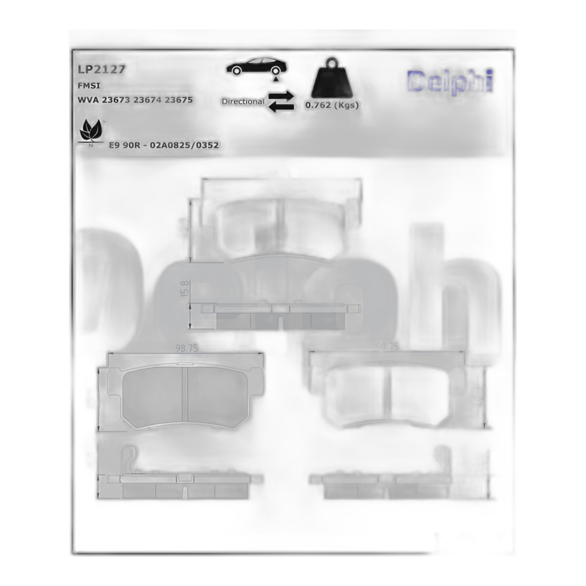 Комплект гальмівних колодок задн , SSANGYONG ACTYON I, ACTYON SPORTS I, ACTYON SPORTS II, KORANDO, KYRON, MUSSO, MUSSO SPORTS, REXTON / REXTON II, REXTON W / REXTON, RODIUS II 2.0D-3.2 06.96-