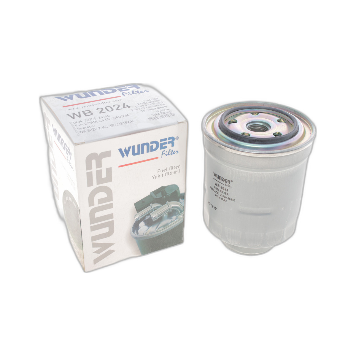 Фільтр паливний Toyota Corolla/Auris 1.4/2.0 D 07- Wunder Filter