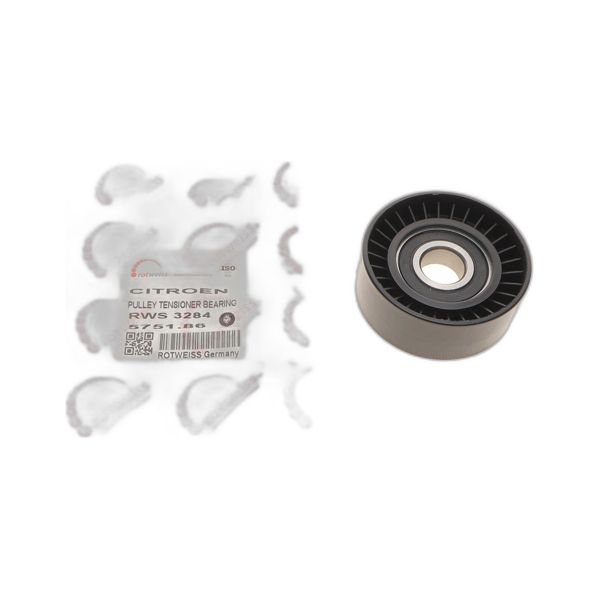 Ролик генератора Citroen/Peugeot/Ford 1.4HDi/1.6TDCi 01- (натяжний) (65x26) Rotweiss