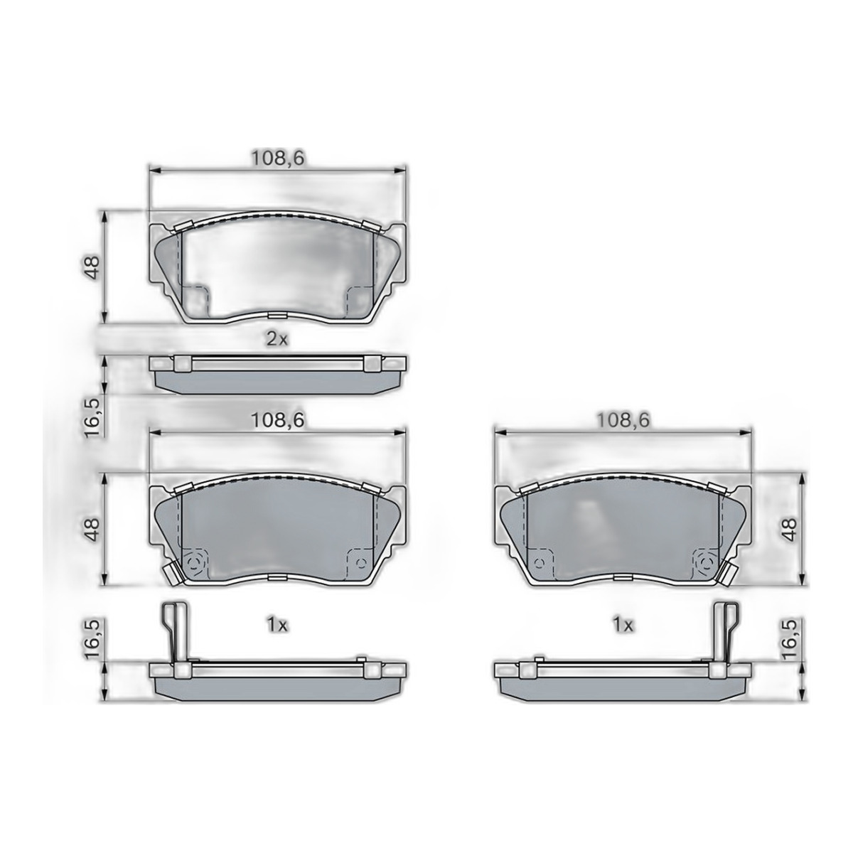 Комплект гальмівних колодок передн , NISSAN 100NX, SUNNY III 1.4/1.6/2.0D 03.90-05.95