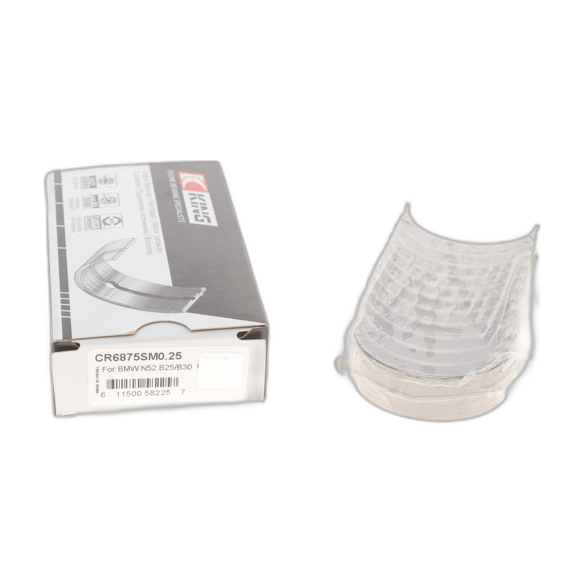 Вкладиші шатунні BMW 3 (E90)/5 (E60/F10)/7 (E65-E67/F01-F04) 04-15 N52/N53 (+0.25) King