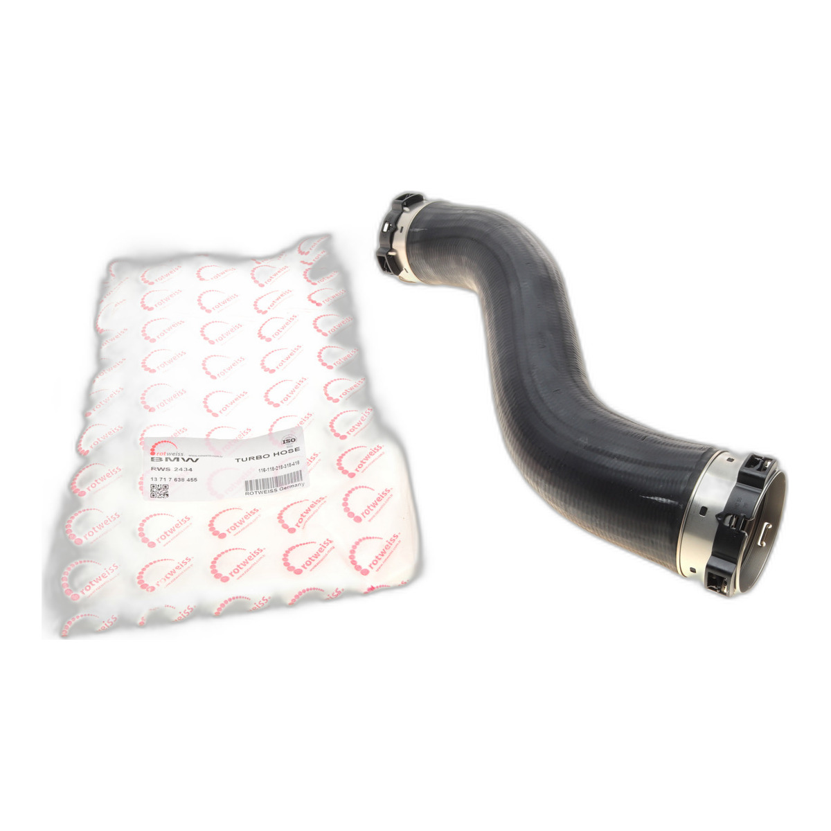 Патрубок інтеркулера (L) BMW 1 (F20/F21)/3 (F30/F80) 15- B38 Rotweiss