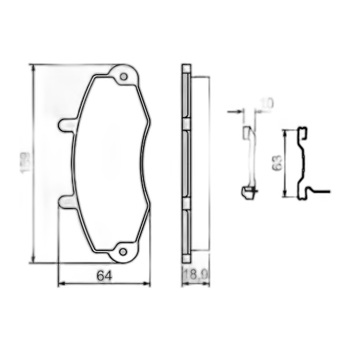 Комплект гальмівних колодок передн , FORD TRANSIT, TRANSIT TOURNEO 2.0-2.9 01.91-12.00