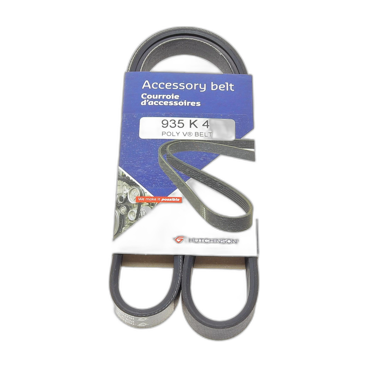 Ремінь генератора Fiat Fiorino 1.4/1.6i 93-01/Mitsubishi Galant 1.8/2.0 87-03/Toyota Hilux 2.4 97-05 Hutchinson