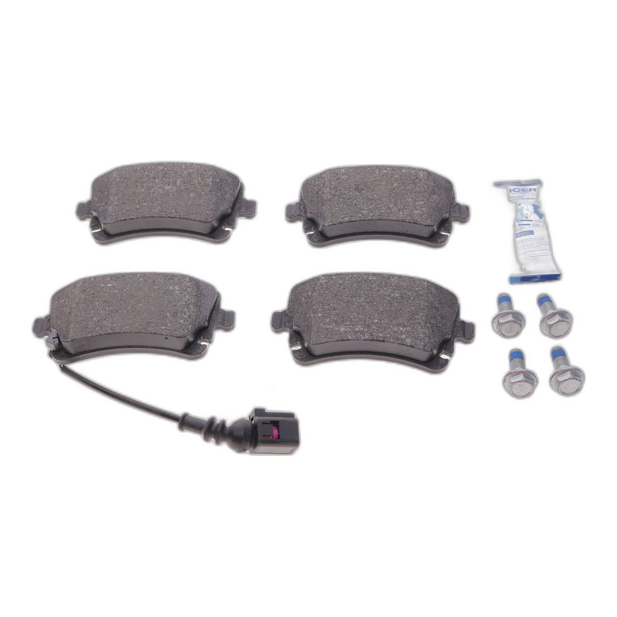 Колодки тормозные (задние) VW T5 03-15/T6 15- (+датчик)