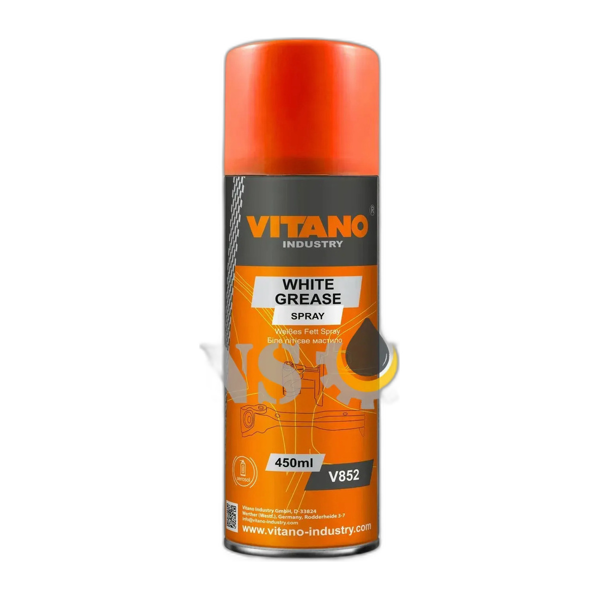 Біле літієве мастило White Grease SPRAY VITANO 450мл