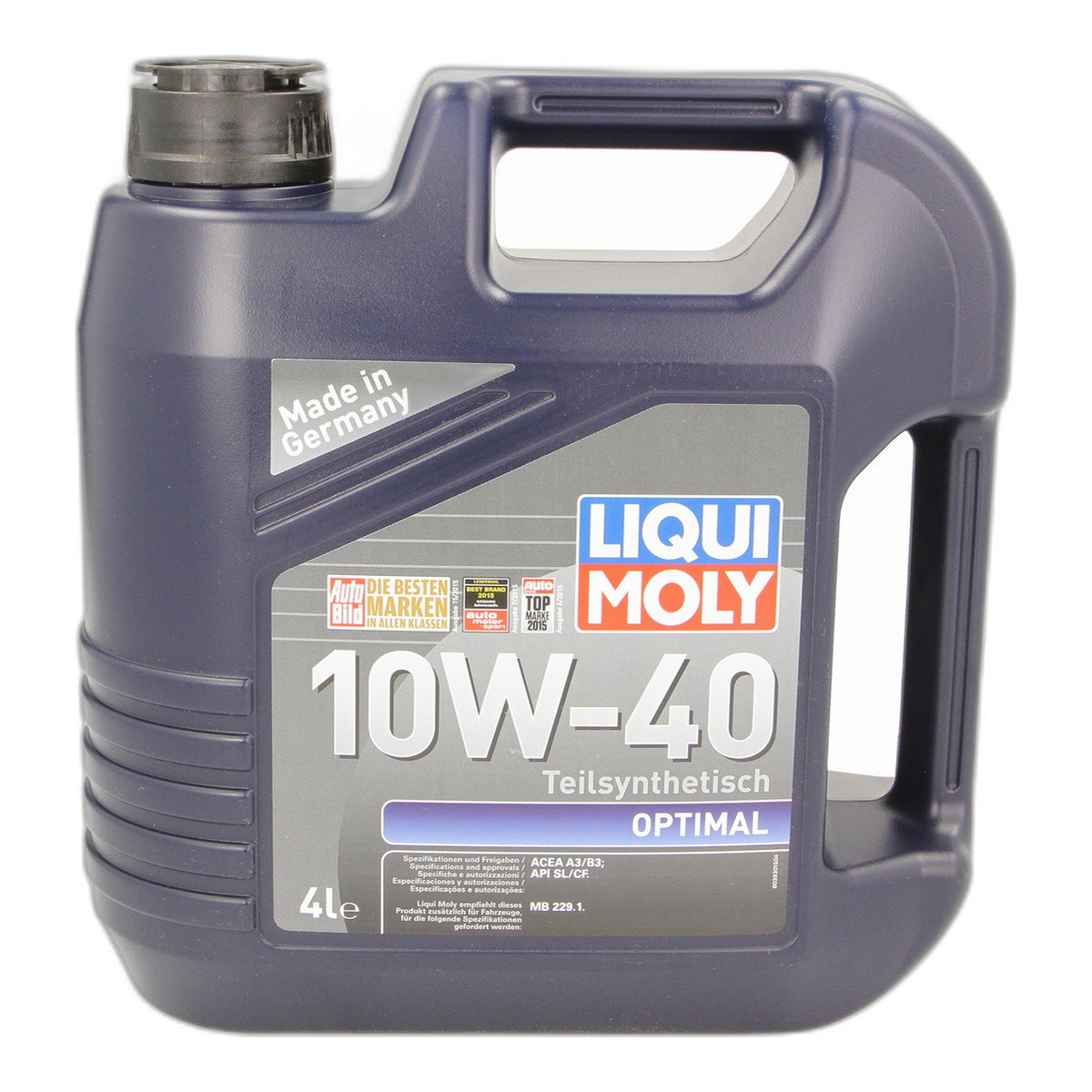 Моторна олива Optimal (4L) 10W40 ,API CF, SL, ACEA A3, B3, BMW LL-98, MB 229.1, PORSCHE A40, VW 502.00, VW 505.00