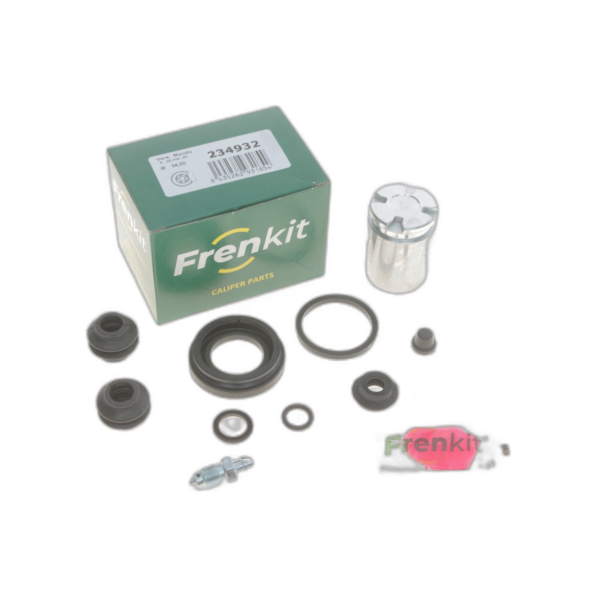 Ремкомплект супорта (заднього) Hyundai Solaris/KIA Rio 11- (d=34mm)(+ поршень)(Mando) Frenkit