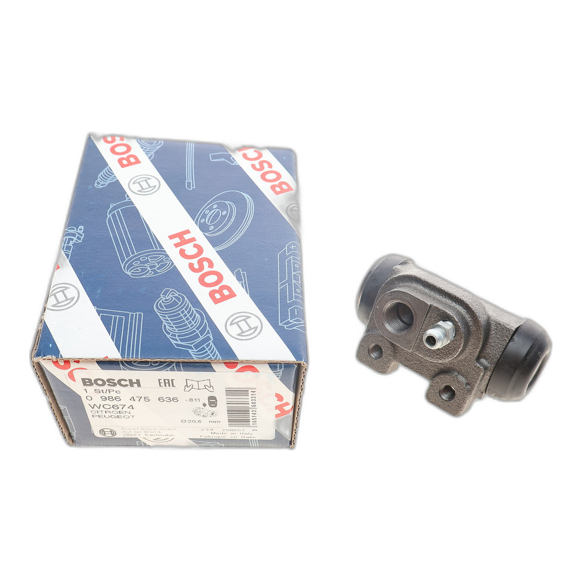 Цилиндр тормозной (задний) Renault Clio I 90-98/Peugeot 306 93-01/Citroen Xsara 97-05 (L) (d=20.6mm)