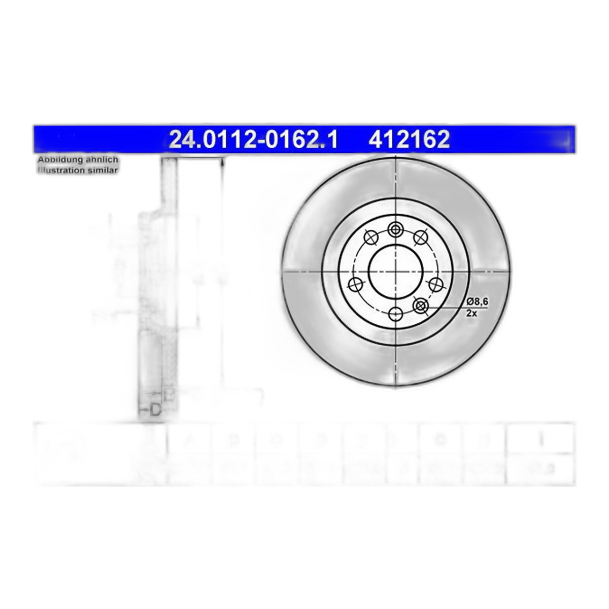 Диск гальмівний задн лів/прав CITROEN C5 III, PEUGEOT 407, 508, 508 I, 607, RCZ 1.6-3.0D 02.00-