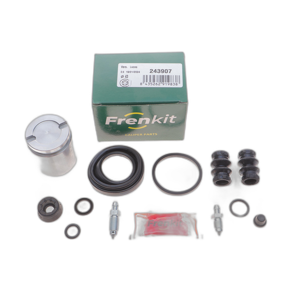 Ремкомплект супорта (заднього) Audi A4/VW Passat 00-05 (d=43mm) (+поршень) (Lucas) Frenkit