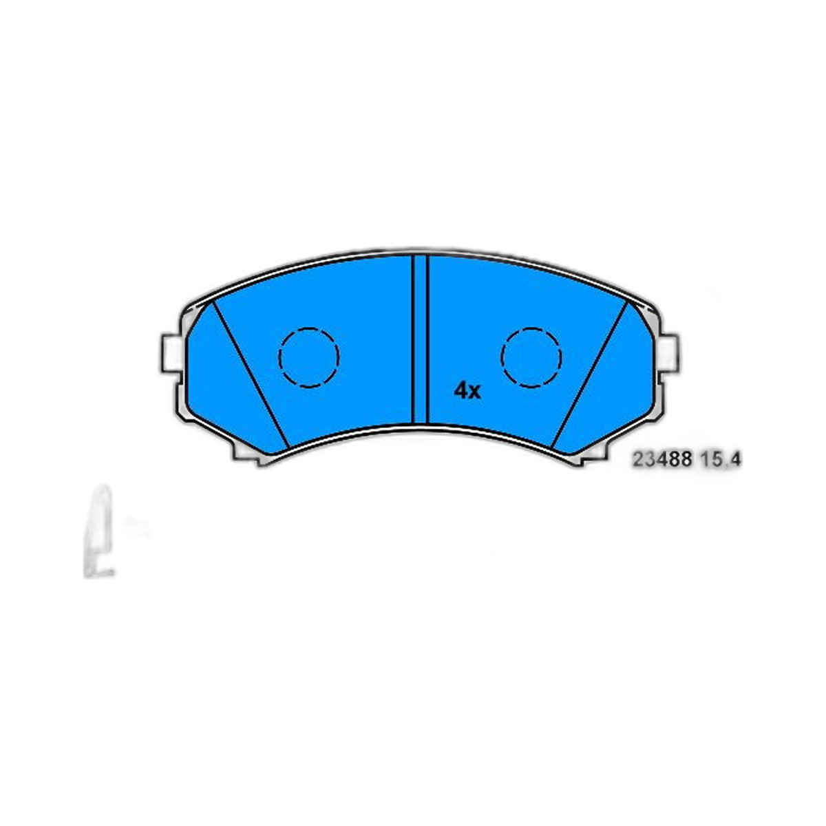 Комплект гальмівних колодок передн , MITSUBISHI ECLIPSE III, ENDEAVOR, GRANDIS, PAJERO CLASSIC, PAJERO II, PAJERO III, PAJERO IV, PAJERO SPORT I, PAJERO SPORT II, PROUDIA/DIGNITY 2.0D-4.5 08.98-