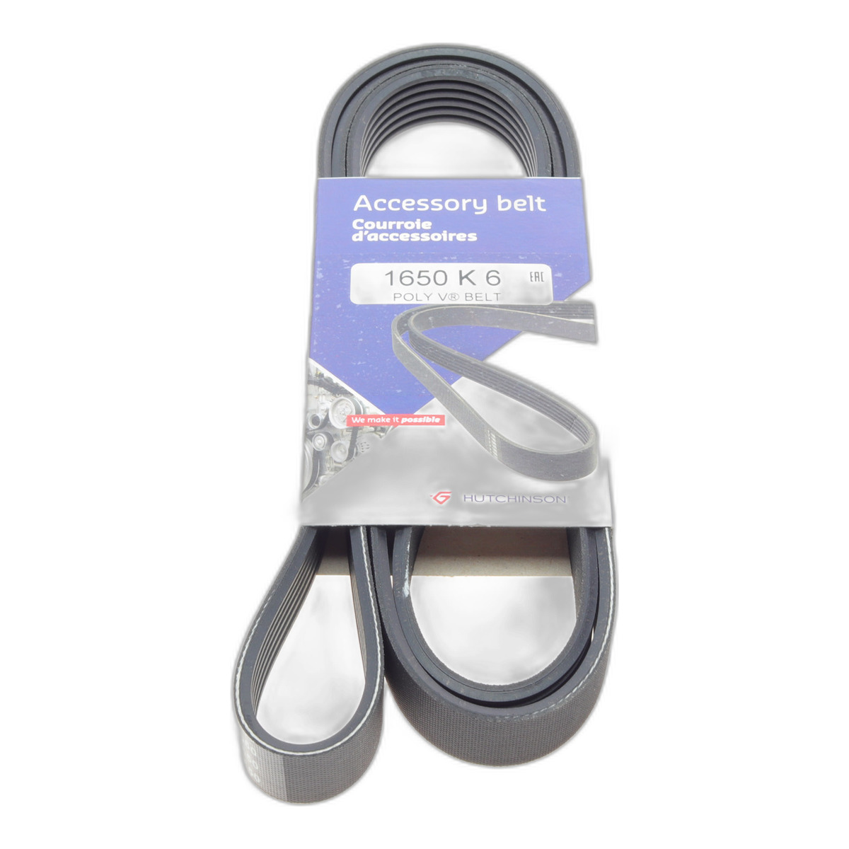 Ремінь генератора Renault Megane I/Ford Transit 2.0 94-00 (6PK1650) Hutchinson