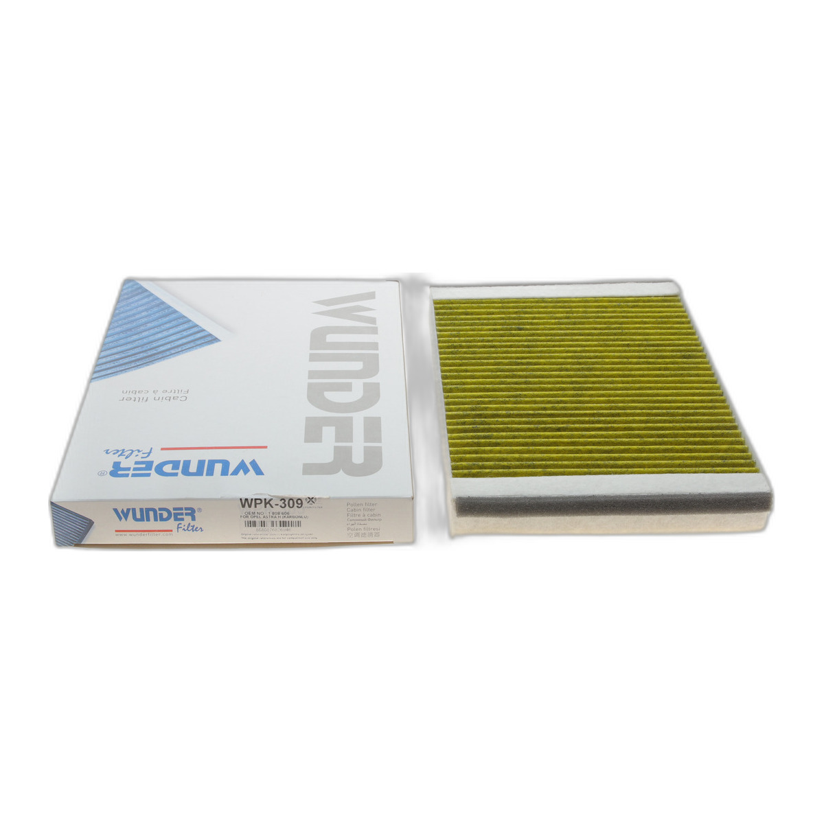 Фільтр салону Opel Astra F/G/H 96- (вугільний) Wunder Filter