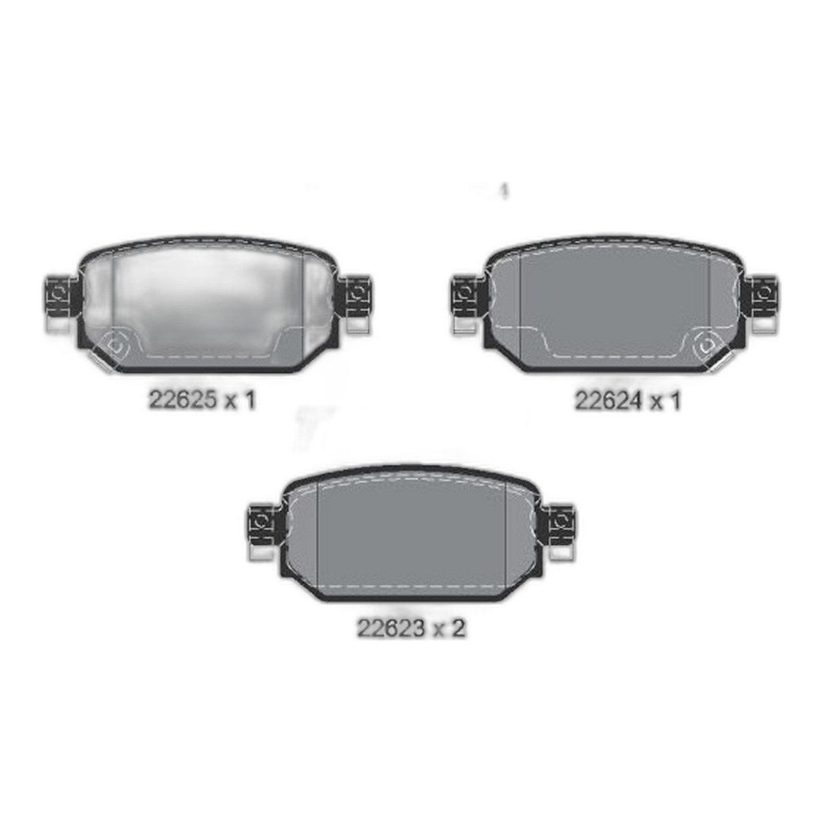 Комплект гальмівних колодок задн , MAZDA 3, CX-3 1.5-2.2D 07.13-