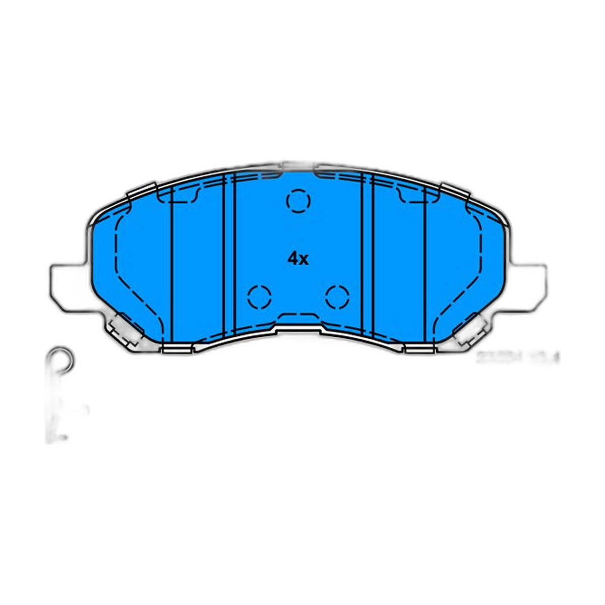 Комплект гальмівних колодок передн , CHRYSLER 200, SEBRING, CITROEN C4 AIRCROSS, DODGE AVENGER, CALIBER, CARAVAN, JEEP COMPASS, PATRIOT, LANCIA FLAVIA, MAZDA CX-7, MITSUBISHI ASX 1.3-3.8 10.86-