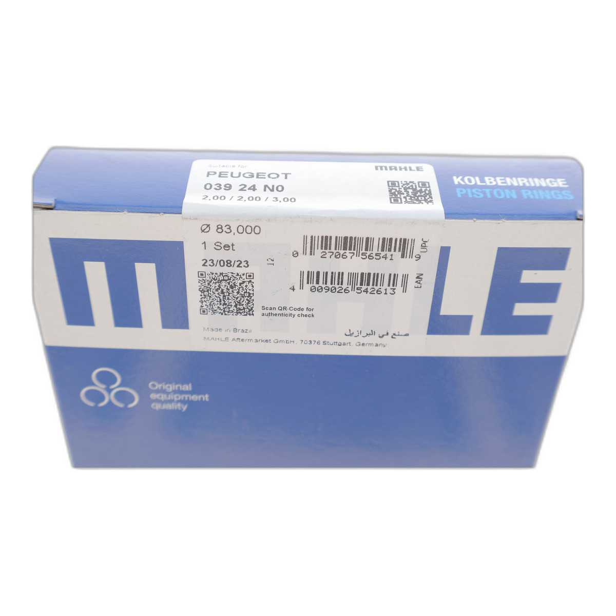 Кільця поршневі Peugeot Partner 1.9D (83.00mm/STD) (2-2-3) Mahle фото 2