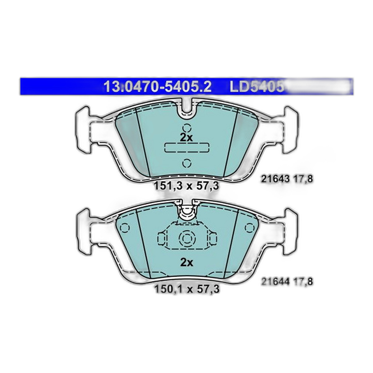 Керамічні гальмівні колодки передн , BMW 3 (E36), 3 (E46), Z3 (E36), Z4 (E85) 1.6-3.0 09.90-02.09
