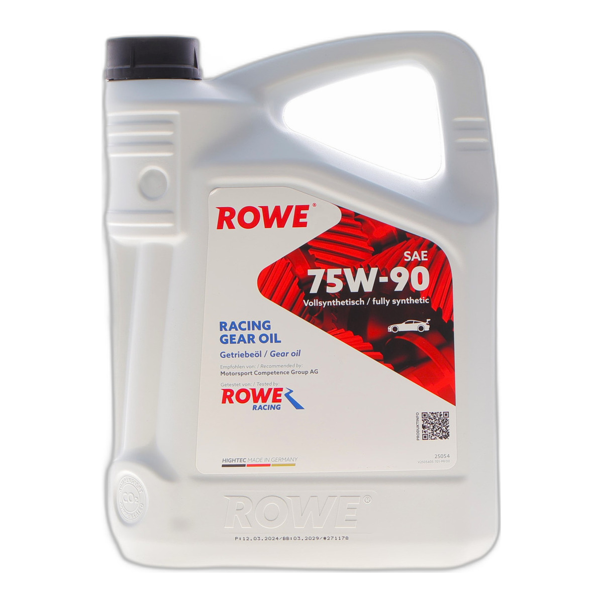 Олива 75W90 HIGHTEC RACING GEAR OIL (5L) (коричневий) ROWE