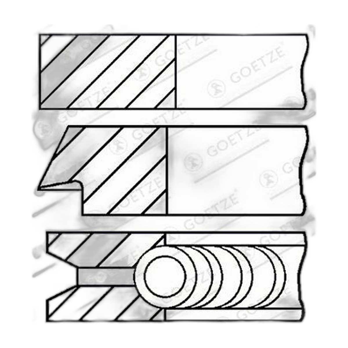 75 (STD) 1-26-236 Комплект поршньових кілець CITROEN BERLINGO, C2, C3 I, C3 PLURIEL, SAXO, XSARA, ZX, FIAT FIORINO, QUBO, PEUGEOT 1007, 106 II, 205 II, 206, 306, 307 1.4/1.4CNG/1.4LPG 07.88-
