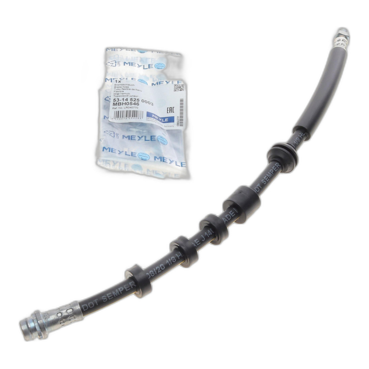 Шланг гальмівний (передній) Land Rover Freelander 2.0/2.2D/3.2 06-14 (L=443mm) Meyle