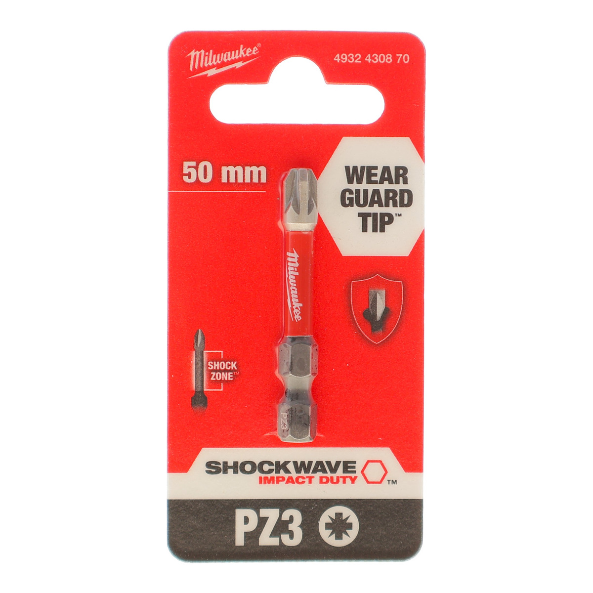 Біта SHOCKWAVE 1/4" PZ3 x 50mm Milwaukee