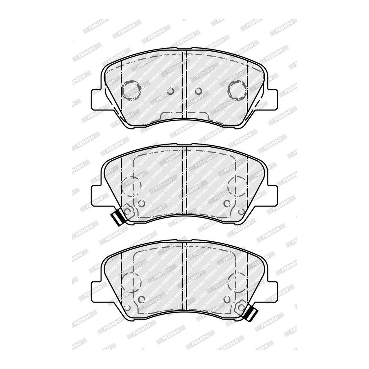 Комплект гальмівних колодок передн , HYUNDAI ACCENT IV, ACCENT V, BAYON, ELANTRA V, I20 ACTIVE, I20 II, I20 III, SOLARIS, KIA CARENS IV, RIO III, RIO IV, STONIC 1.0-2.0 09.10-