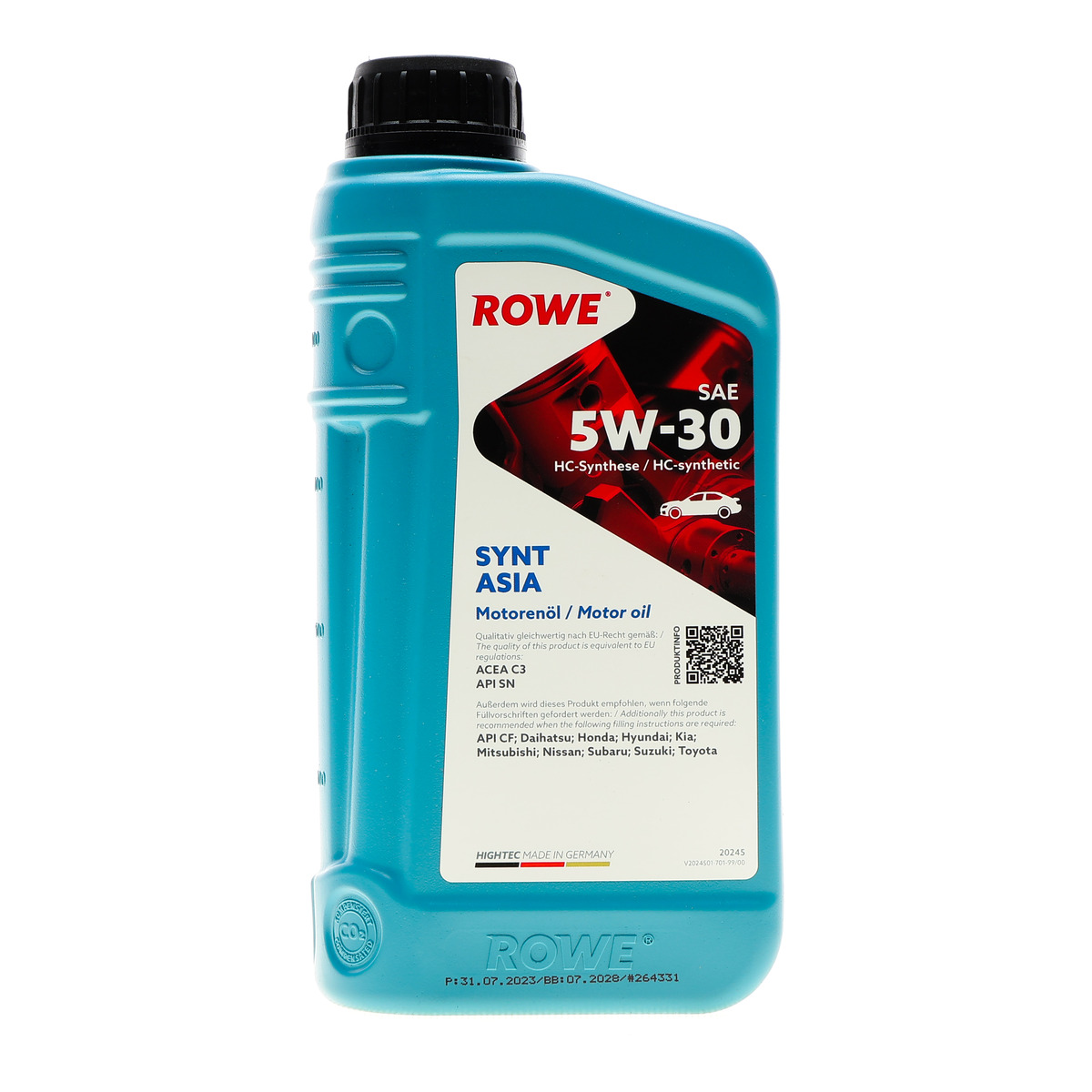 Олива 5W30 HIGHTEC SYNT RS ASIA (1L) (ACEA C3/API SN) ROWE