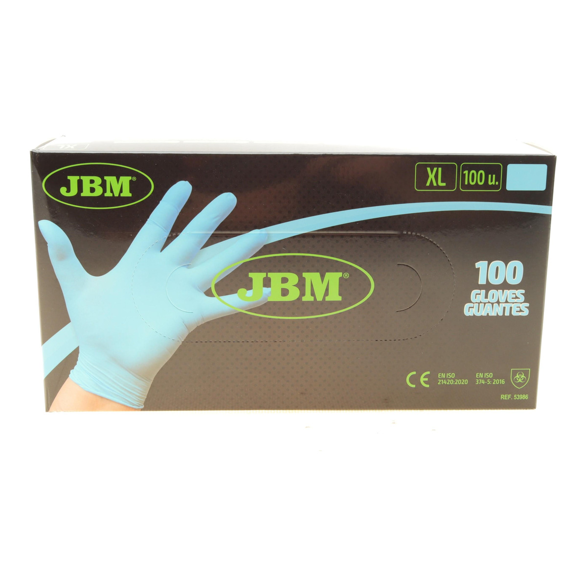 Рукавиці нітрилові (XL) 100 шт. 3,5 mil (блакитні) JBM