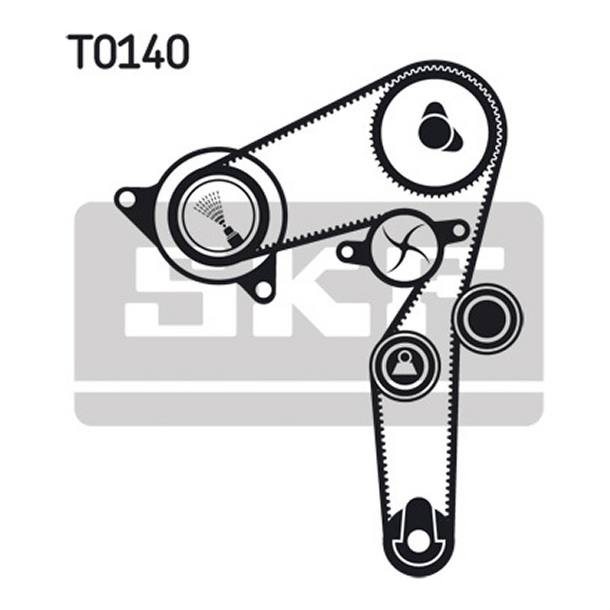 Комплект ГРМ Fiat Brava/Bravo/Doblo/Palio/Punto/Stilo 1.9D/JTD 01- (24x190z) SKF