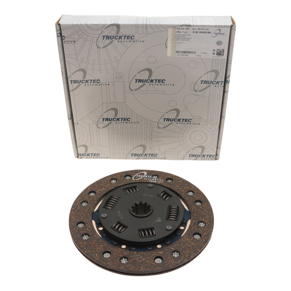 Диск зчеплення DB 207-208 (d=215мм) TRUCKTEC Automotive