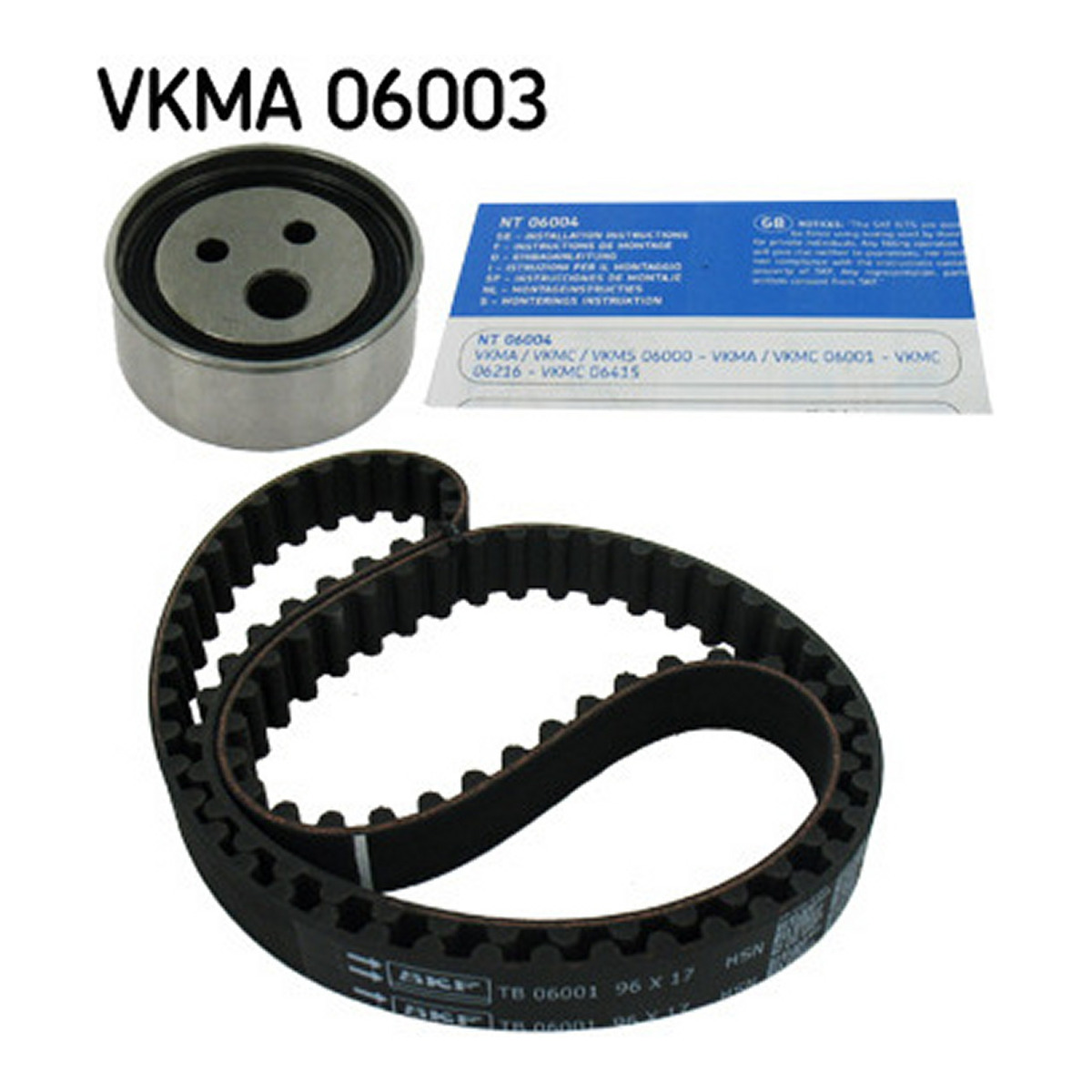 Комплект ГРМ (ремінь + ролик) DACIA LOGAN, LOGAN EXPRESS, LOGAN MCV, SANDERO, SOLENZA, SUPERNOVA, RENAULT CLIO II, KANGOO, KANGOO EXPRESS, KANGOO II, LOGAN EXPRESS, LOGAN I 1.4-1.6LPG 01.96-