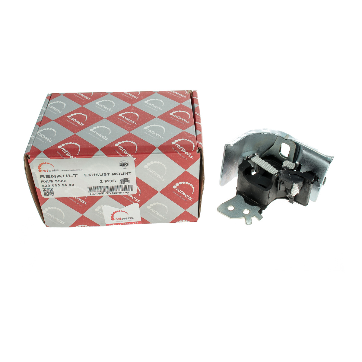 Кронштейн кріплення глушника (ззаду) Renault Megane II/Scenic II 1.4-2.0 02- Rotweiss