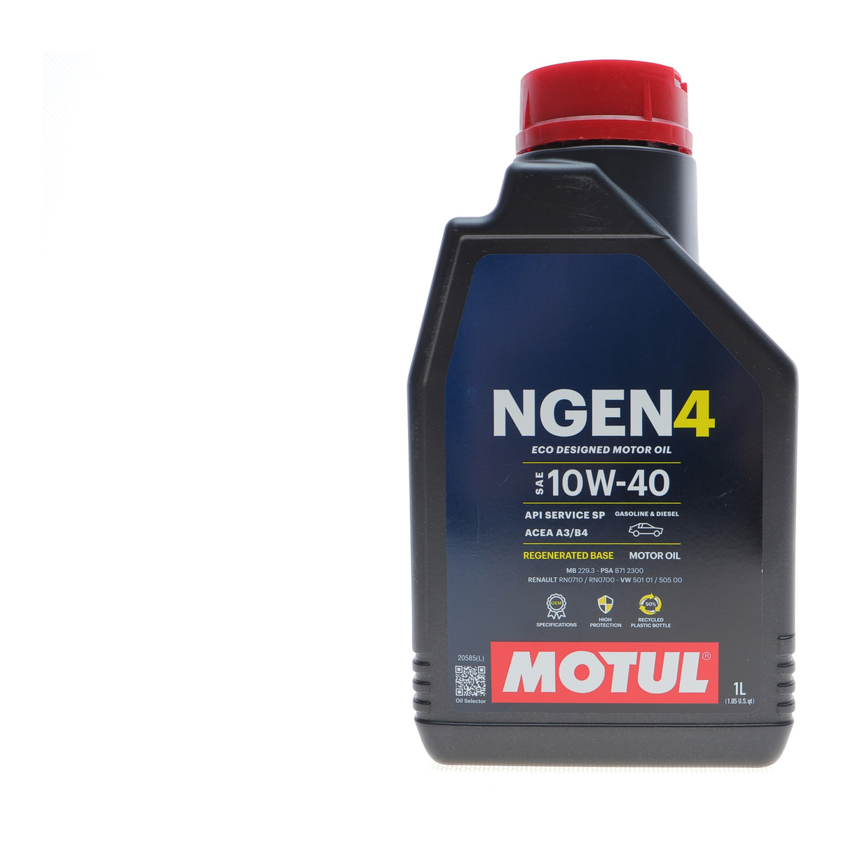 Олива 10W40 NGEN 4 (1L) (MB 229.3/RN0710/RN0700/PSA B71 2300/VW 501 01/VW505 00) (113058) Motul
